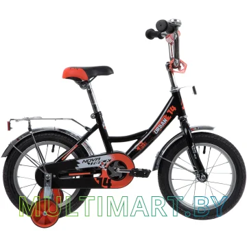 Детский велосипед Novatrack Urban 143URBAN.BK20 (черный/красный, 2020)